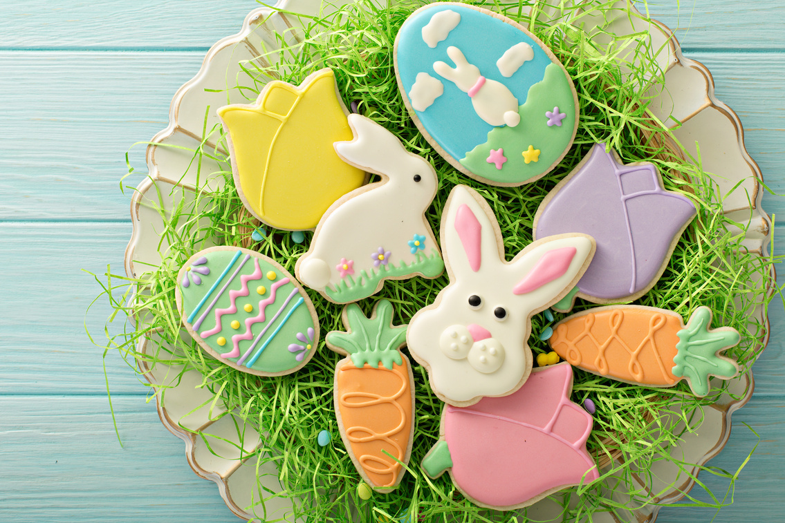 Easter decorated cookies